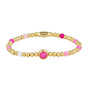 Gouden bedelarmband met Rose Stripe Agate Gouden bedelarmband met Rose Stripe Agate
