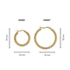 Elegante Gedraaide Gouden Oorring 25x3 mm Elegante Gedraaide Gouden Oorring 25x3 mm