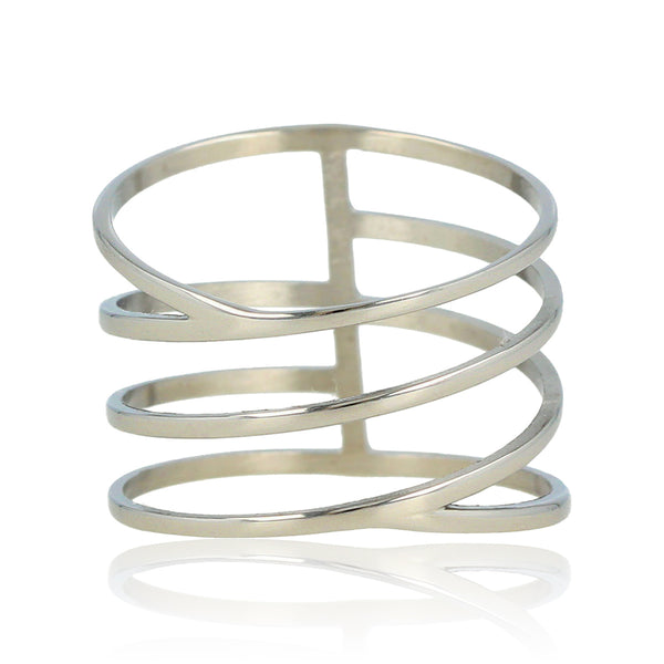 Zilverkleurige wrap ring - Statement ring Zilverkleurige wrap ring - Statement ring