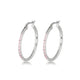 Roze Zirkonia Zilveren Oorringen 25mm Elegantie Roze Zirkonia Zilveren Oorringen 25mm Elegantie