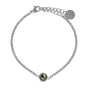 Zilveren Bedelarmband met Groene Glassteen Zilveren Bedelarmband met Groene Glassteen