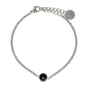 Zilveren Bedelarmband met Zwarte Glassteen Zilveren Bedelarmband met Zwarte Glassteen