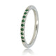 Fijne zilveren ring - groene zirkonia steentjes Fijne zilveren ring - groene zirkonia steentjes