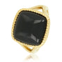 Gouden zegelring - Onyx edelsteen - Stijlvolle damesring Gouden zegelring - Onyx edelsteen - Stijlvolle damesring