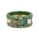 Ringenset groen keramiek - vier ringen - maat 16-19 Ringenset groen keramiek - vier ringen - maat 16-19