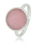 Zilveren ring met ronde Rhodonite - moderne stijlvolle look Zilveren ring met ronde Rhodonite - moderne stijlvolle look