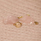 Gouden Schakelarmband met Roze Quartz Edelstenen Gouden Schakelarmband met Roze Quartz Edelstenen