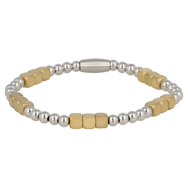 Elastic Bracelet XS Silver-Gold stainless steel Elastic Bracelet XS Silver-Gold stainless steel
