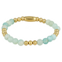 Gouden Amazonite Armband Elastisch - Rustgevend Accessoire Gouden Amazonite Armband Elastisch - Rustgevend Accessoire