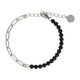 Zilveren Schakelarmband met Onyx Edelstenen Zilveren Schakelarmband met Onyx Edelstenen