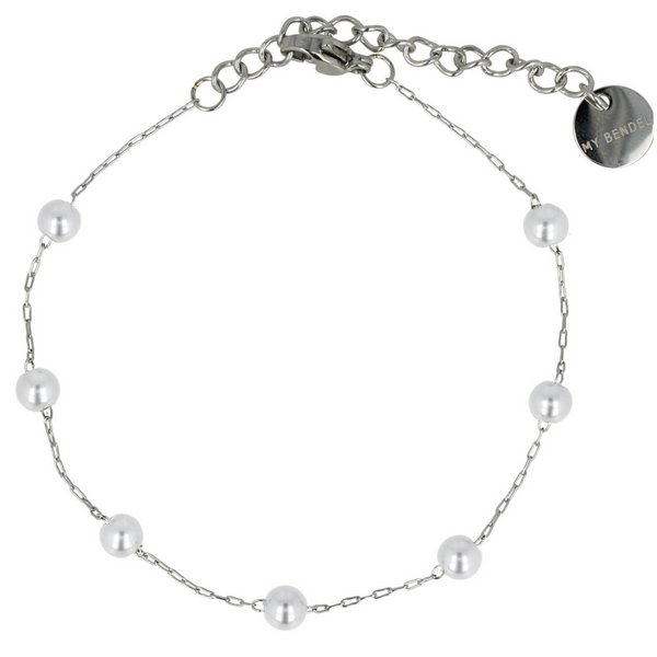 Zilveren Armband met Witte Parels - Elegant Design Zilveren Armband met Witte Parels - Elegant Design