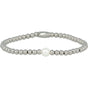 Zilveren kralenarmband met witte parel - 165mm Zilveren kralenarmband met witte parel - 165mm