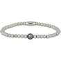 Zilveren armband met zwarte parel - mysterieus design Zilveren armband met zwarte parel - mysterieus design