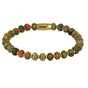 Gouden Armband met Aardende Unakite Edelstenen Gouden Armband met Aardende Unakite Edelstenen