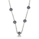 Zilveren Schakelketting met Zwarte Parels - Fijn Design Zilveren Schakelketting met Zwarte Parels - Fijn Design