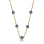 Gouden Schakelketting met Zwarte Parels - Fijn Design Gouden Schakelketting met Zwarte Parels - Fijn Design