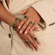 Keramieken ring groen 3mm - facet geslepen - onbreekbaar