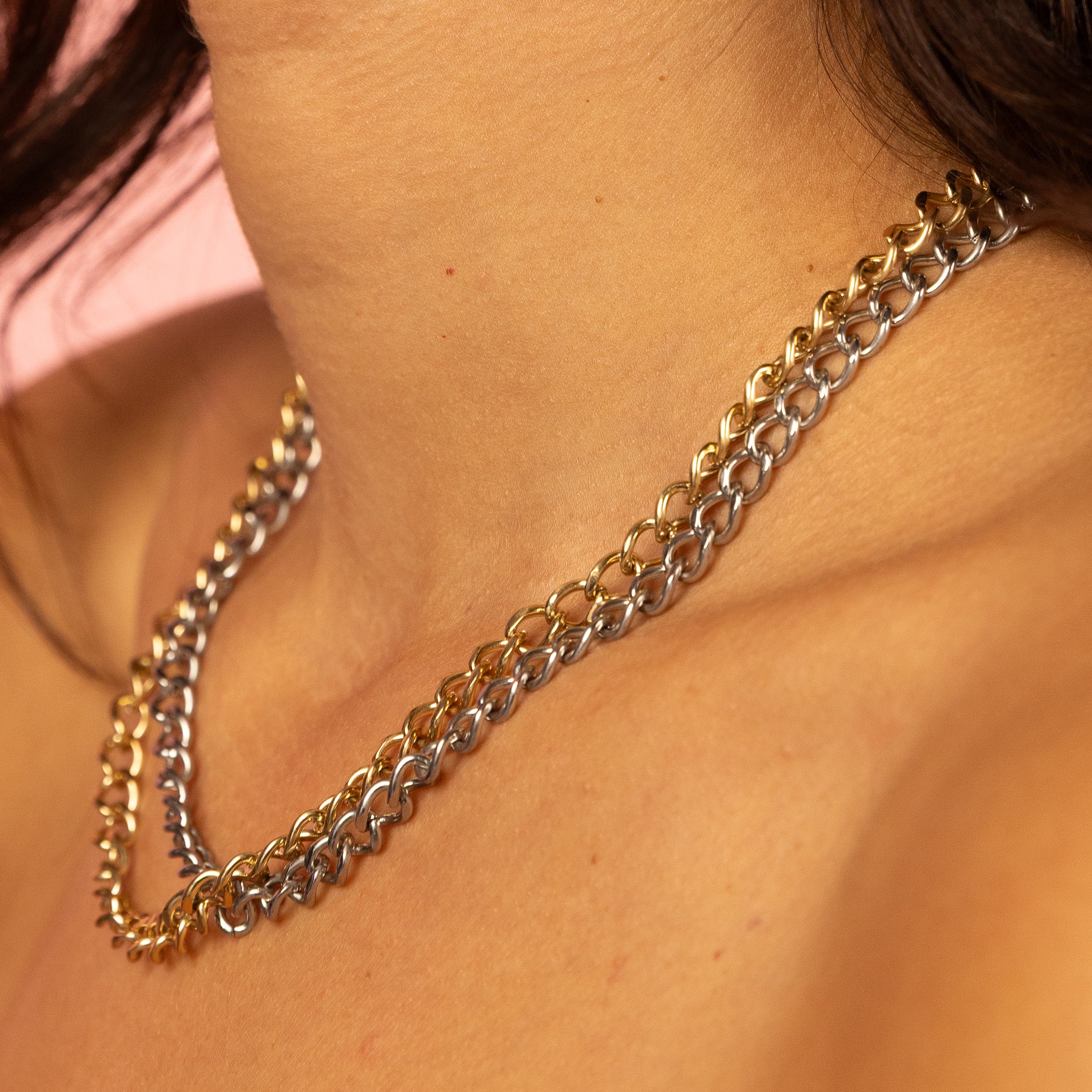 Tough silver necklace with 6 mm chunky links