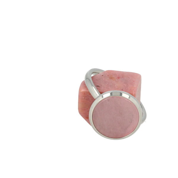 Zilveren ring met Rhodonite - inclusief losse edelsteen