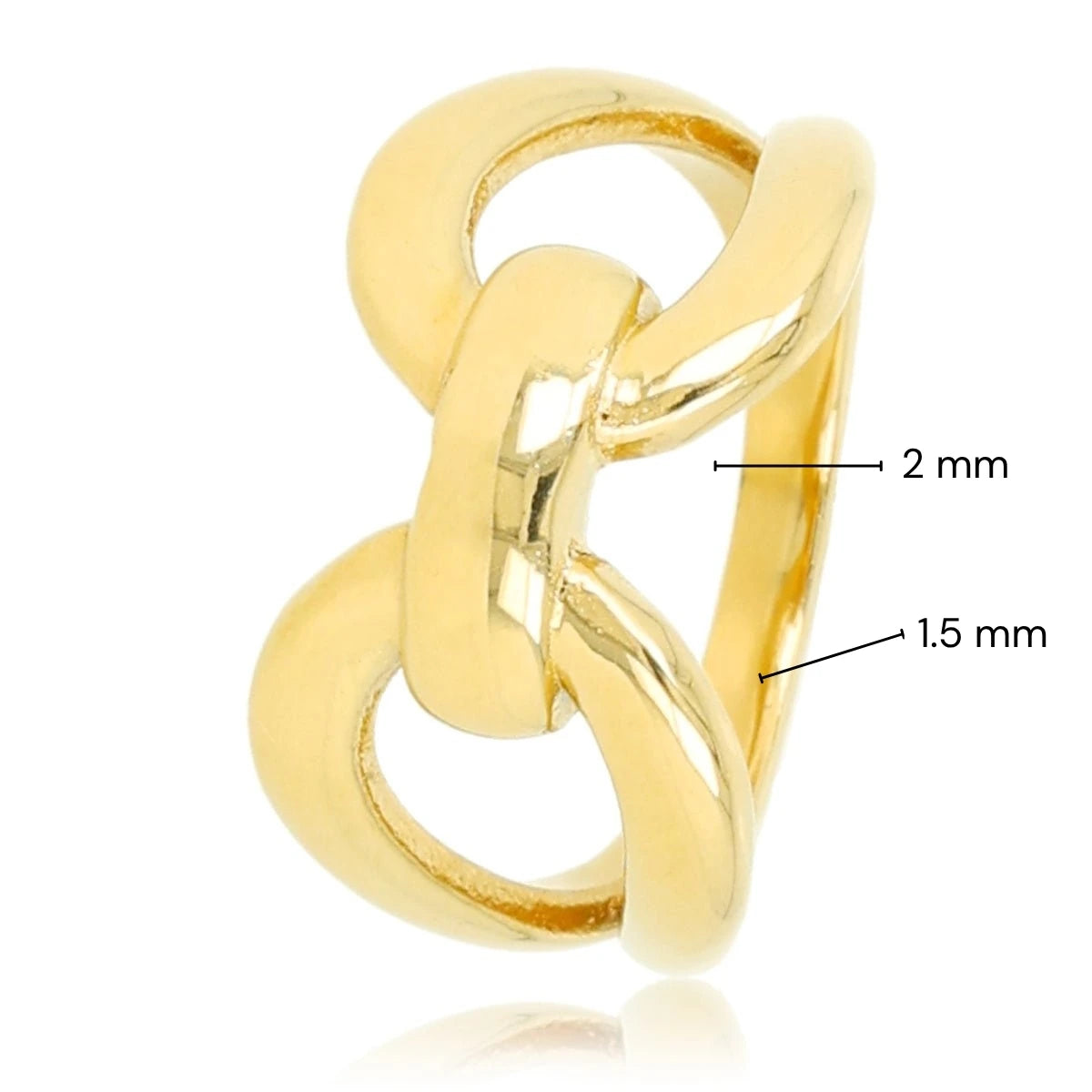Bold Elegance – Chain Ring in Gold Color