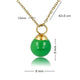 Gouden ketting met ronde Green Agate edelsteen