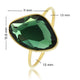 Gouden aanschuifring - groen glassteen - origineel design