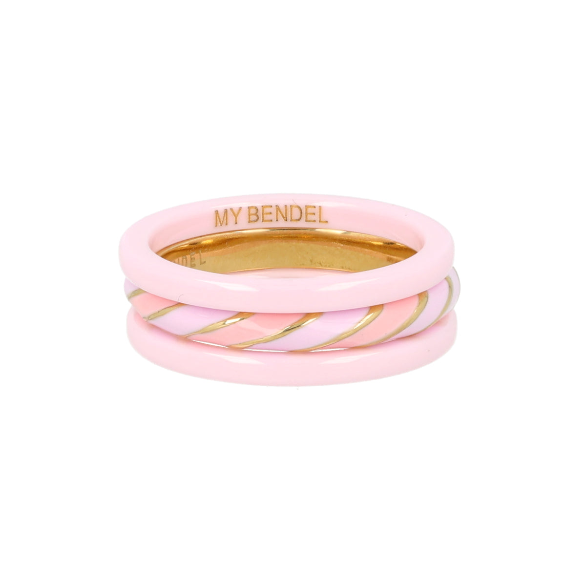 Ringen set roze epoxy