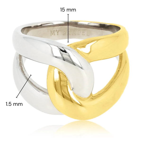 Bicolor-Ring – Gold & Silber