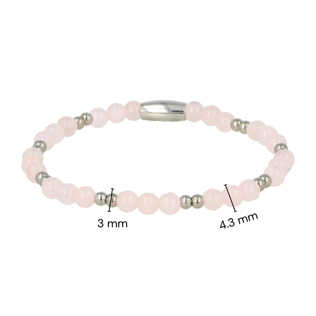 Rose Quartz Bracelet - Luxe stainless steel Design
