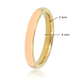 Golden ring - half epoxy orange - 3mm wide - stylish