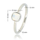 Silver Ring with Square Glass Stone • Melkopaal