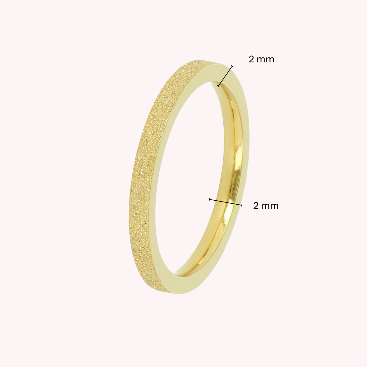 Wide gold stardust stacking ring - ideal for sets