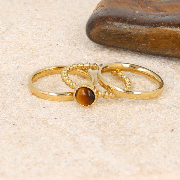 Ringset mit Tigerauge