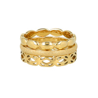 Ring-Set Bloem – Set goldener Ringe