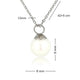 Zilveren ketting met ronde witte parel balletje