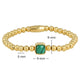 Gouden Malachite Armband - Luxe Elastische Damesarmband