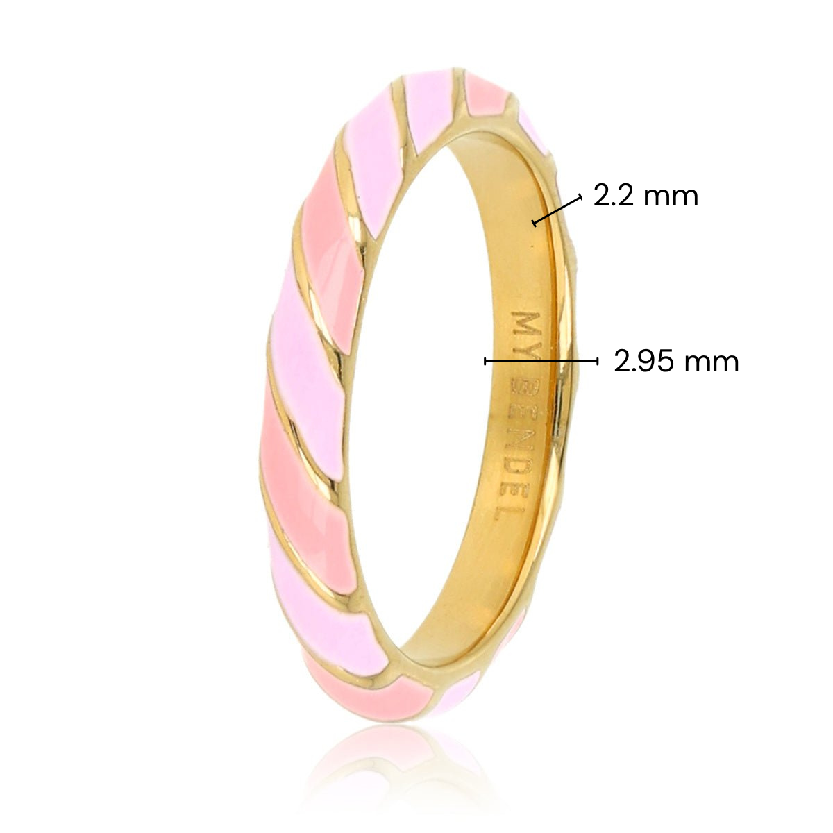 Goldener Ring - rosa und lila Epoxid - bunte Note