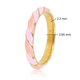 Goldener Ring - rosa und lila Epoxid - bunte Note