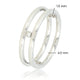 Double Ring with Zirconia Stones • Silver