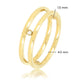 Doppelter Ring mit Zirkonia-Steinen • Gold