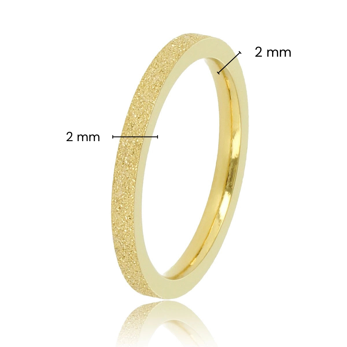 Brede gouden stardust aanschuifring - ideaal voor setjes