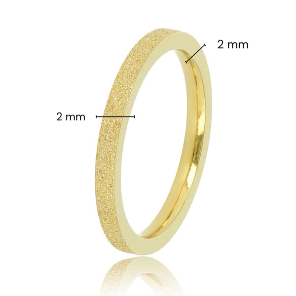Brede goldene Stardust Schiebering - ideal für Sets
