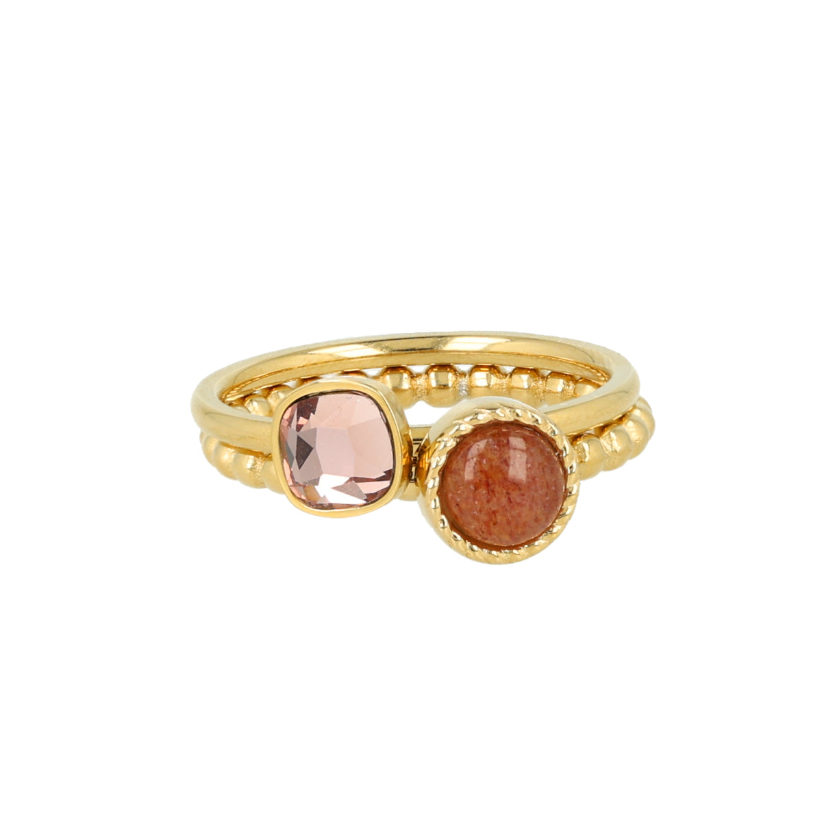 Ringen set met Berry Quartz