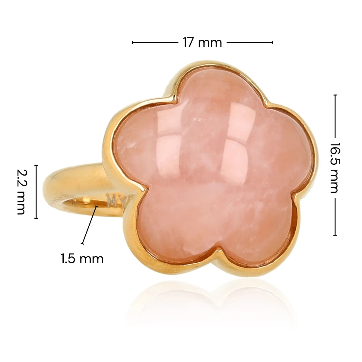 Bloemen Ring • Rosenquarz