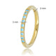 Feiner Aufsteckring Gold - blaue Zirkonia-Steine