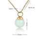 Gouden ketting met ronde Amazonite edelsteen