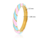 Goldener Ring - blau und lila Epoxid - 3mm breit - trendig