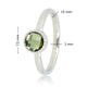 Ring met Ronde Glassteen & Getwist Randje • Groen • Zilver