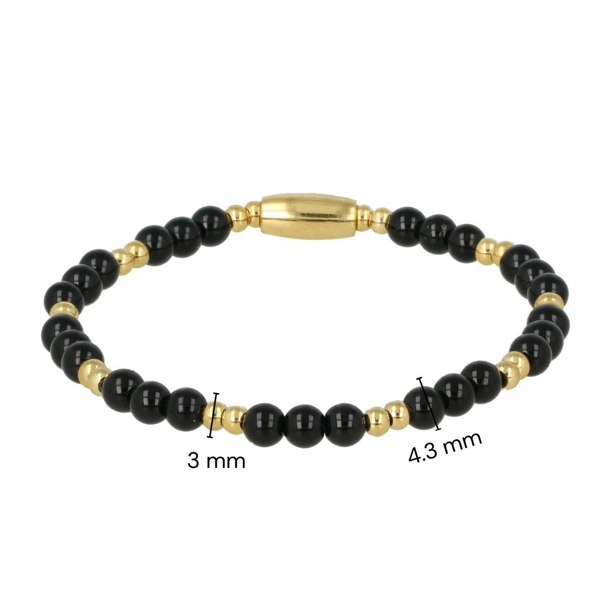 Golden Onyx Bracelet - Luxury Elastic Design