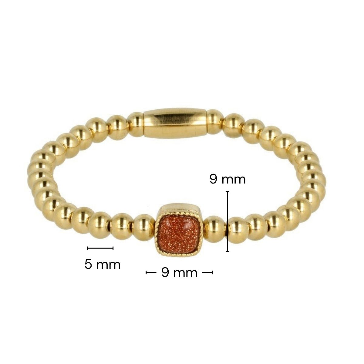 Gouden damesarmband met Gold Sandstone edelsteen